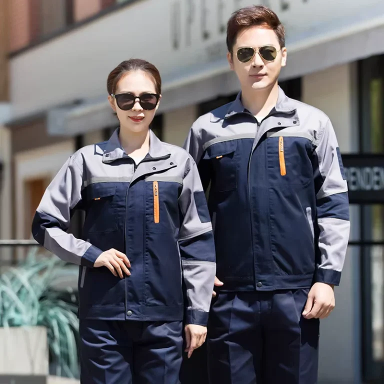 Custom-Reflective-100-Cotton-Workwear-Mechanic-Industrial-Construction-Oil-Mining-Work-Clothing-Suit-Labor-Uniform