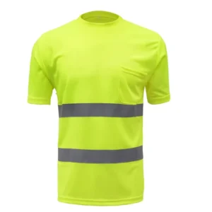Custom Reflective Belt Construction Engineering Fluorescent Hi Vis T-shirt Outdoor Reflective Tshirt Short Sleeve Work t Shirt