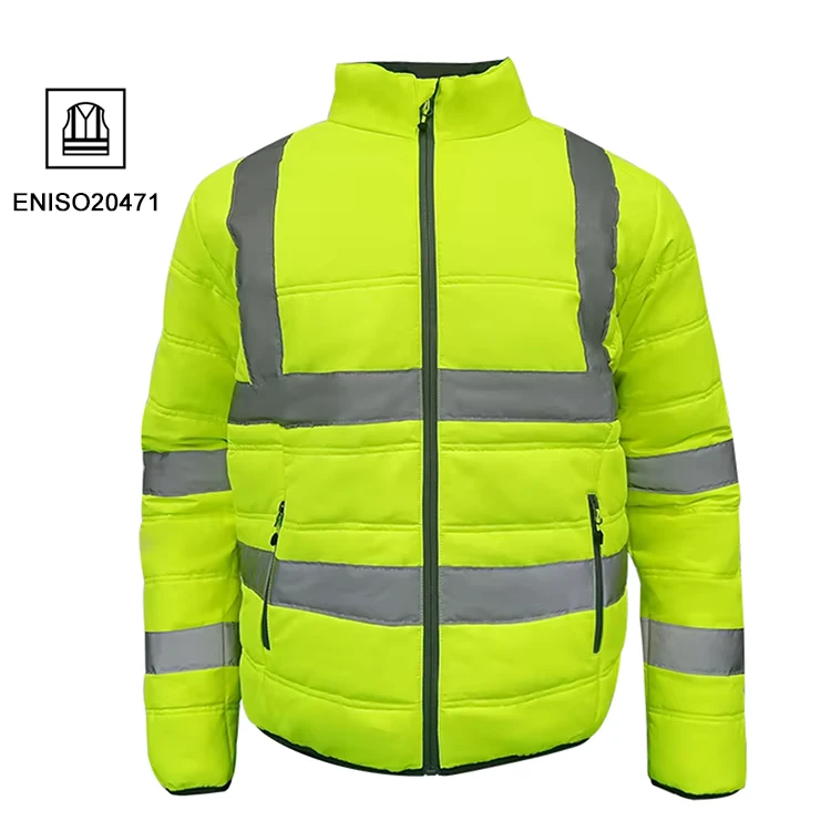 Custom Reflective High-Visibility Padded Work Parka Jacket