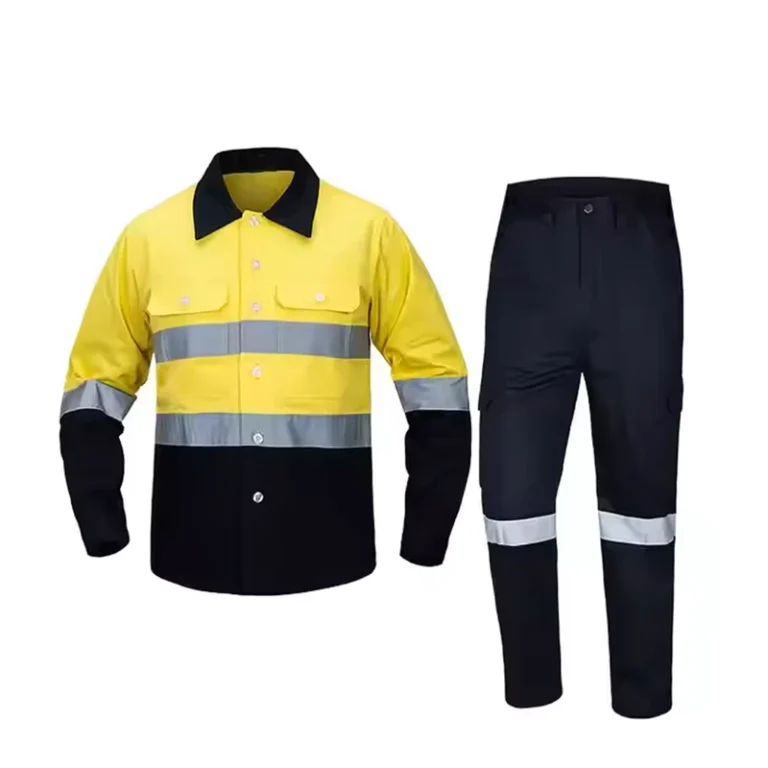 Custom-Reflective-Safety-Hi-Vis-Work-Clothes-Industrial-Jacket-and-Pants-Working-Suit-Workwear-Uniforms