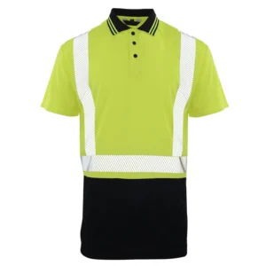 Custom Reflective Stripe Polyester Breathable Uniform Hi Vis Construction Safety Polo Shirts for Men