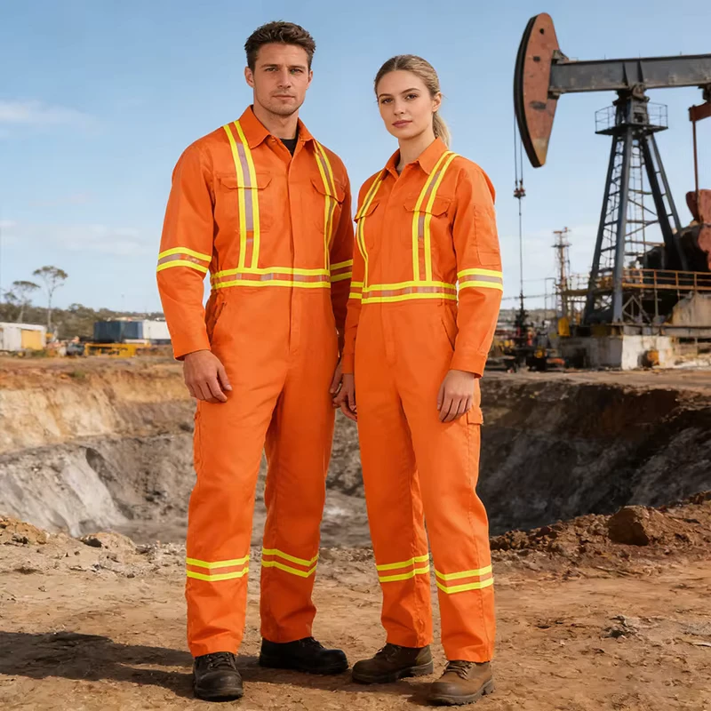 Custom Reflective Workwear Engineering Welding Mining Oil Gas Construction Uniform Set Hi Vis Safety Fire Retardant FR Coverall
