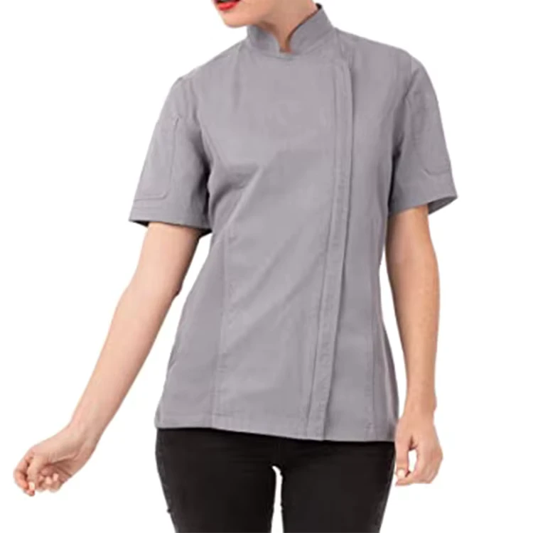 Custom-Restaurant-and-Bar-Hostess-Manager-Chef-Service-Staff-Catering-Cook-Uniforms-with-Zippers-and-Printed-Logo