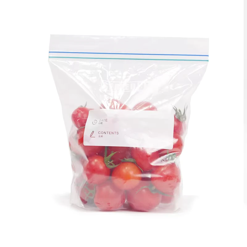 Custom Sandwich Food Storage Freezer Bags with Stand Easy Grip Plastic Zipper and Secure Ziplock Packaging