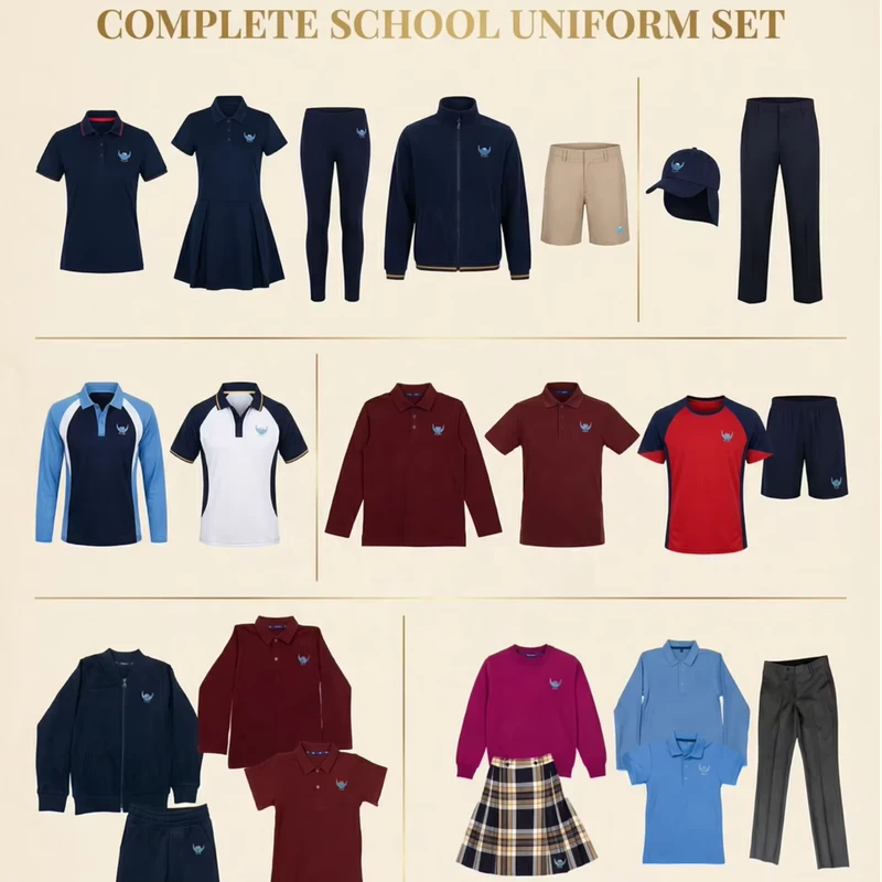 Custom School Track Suit Sets for Student Boys and Girls, Private Secondary School and Preschool Uniforms