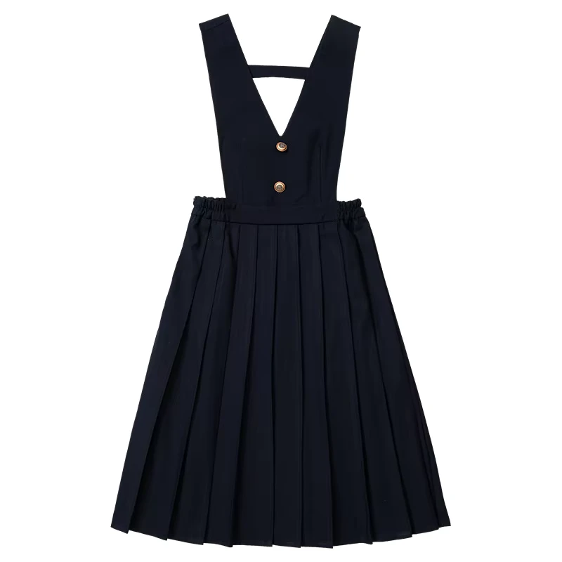 Custom School Uniform Suspender Pleated Jumper Dresses Kids Classroom School Uniforms for Girl Jumper