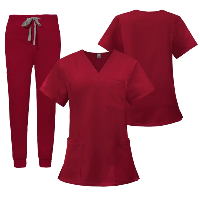 Custom Scrub Uniform with Zipper Collar for Kitchens and Estheticians