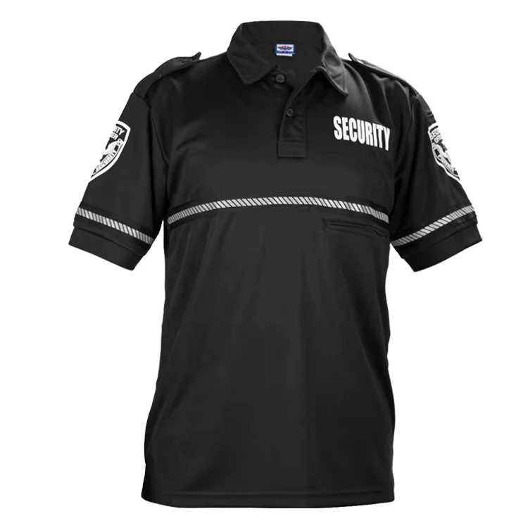 Custom-Security-Guard-Official-HI-VIS-Polo-Shirt-Reflective-Uniforms-Plus-Size-Unisex-Workwear-Work-Suit-Series-With-Pocket