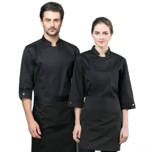 Custom Short Sleeve Chef Coat for Restaurant, Kitchen, and Hotel Uniform