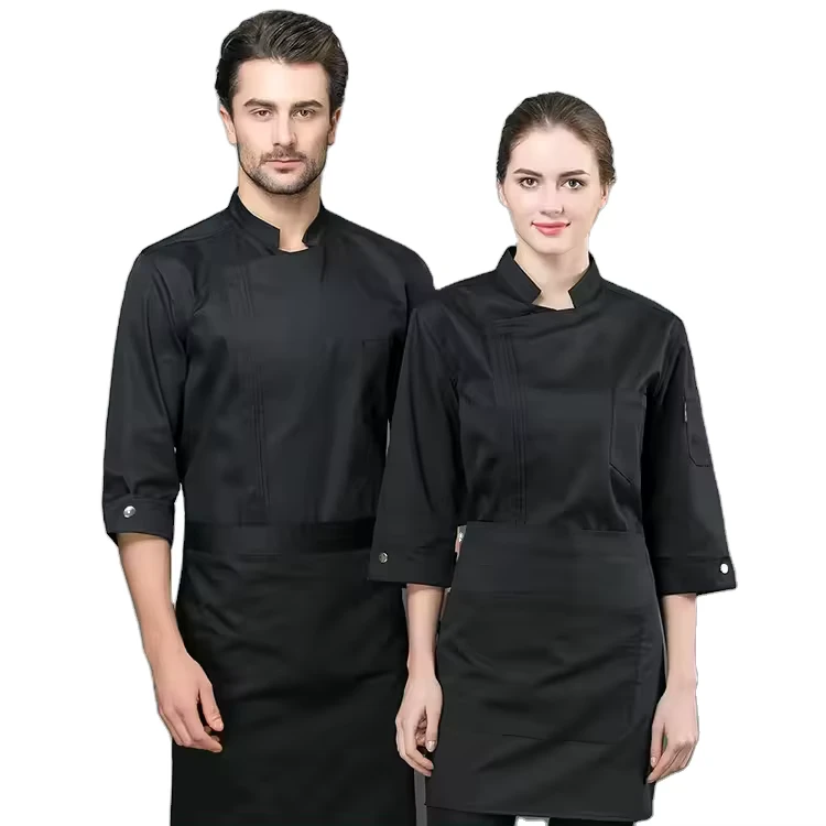 Custom-Short-Sleeve-Chef-Coat-for-Restaurant-Kitchen-and-Hotel-Uniform