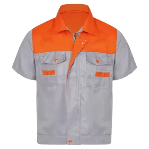 Custom Short-Sleeve Lightweight Poly-Cotton Mechanical Auto Repair Work Shirt