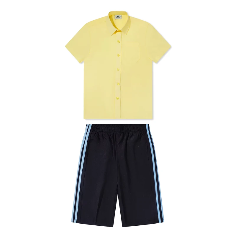 Custom Short Sleeve Shirt School Uniform Set for Boys and Girls