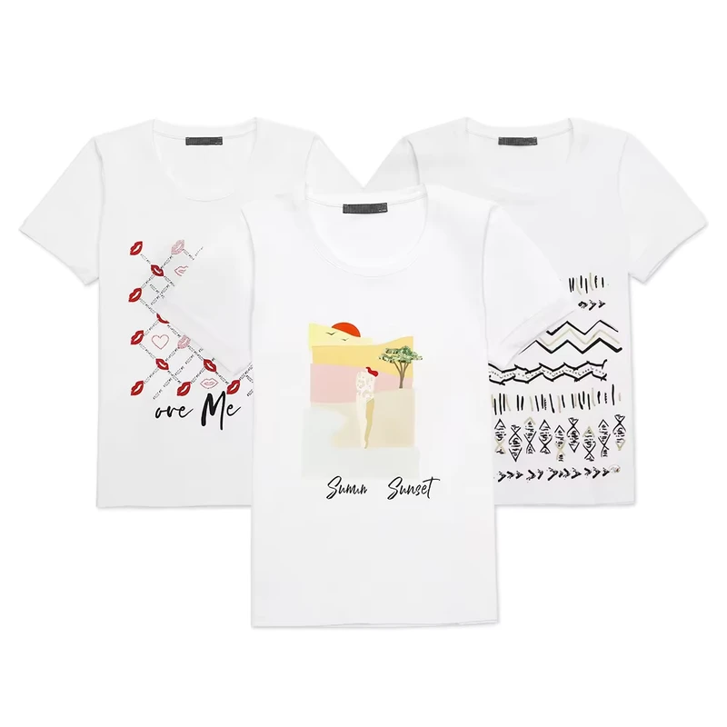 Custom Size 250g Jersey Print T-Shirt for Women