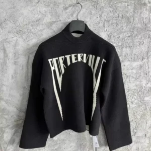 Custom Solid Color Fleece Sweater for Men Long Sleeve Loose Mens’ Sweater