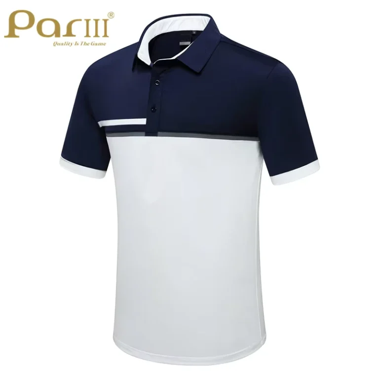 Custom-Spandex-Polyester-Golf-Polo-Shirt-Knitted-UV-Protection-Breathable-Lightweight-Button-Closure-Short-Sleeve