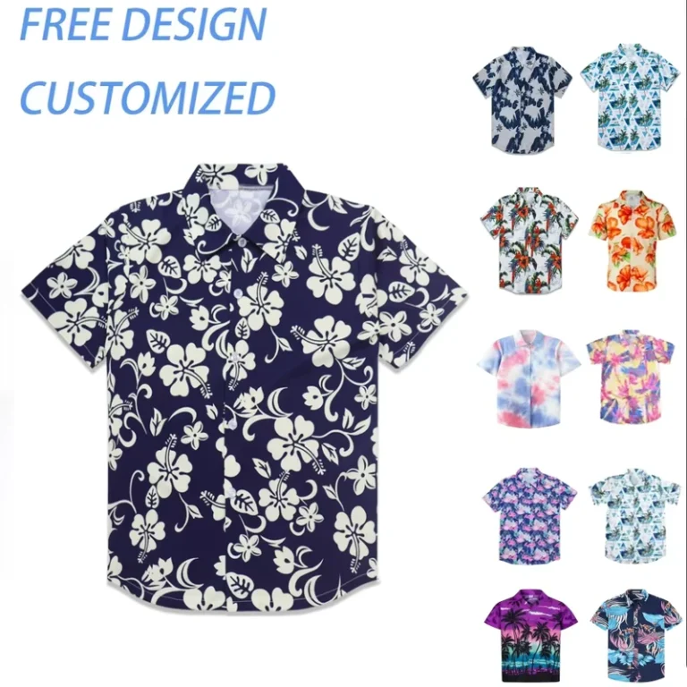 Custom-Spandex-Polyester-Hawaiian-Shirt-Breathable-Summer-Matching-Set-Beach-Shirt