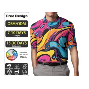 Custom Sublimation Oversize Uniform Work Wear High Quality Golf Polo Shirts T Shirts Polos Sportive Golf Wear Men