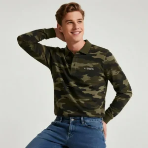 Custom Sublimation Polo Long Sleeve Shirt Men Polo t Shirt Manufacturer China Camo Golf Shirt