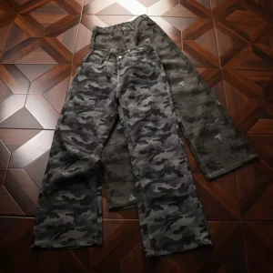 Custom Supplier Men’s Baggy Camouflage Pants Wide-Leg Utility Streetwear Trousers