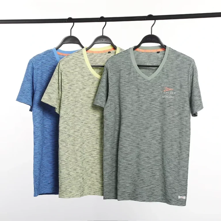 Custom-Support-V-neck-Casual-185-Grams-Cotton-Slub-Yarn-Dyed-Jersey-T-shirt-Short-Sleeves-Mens-T-shirt