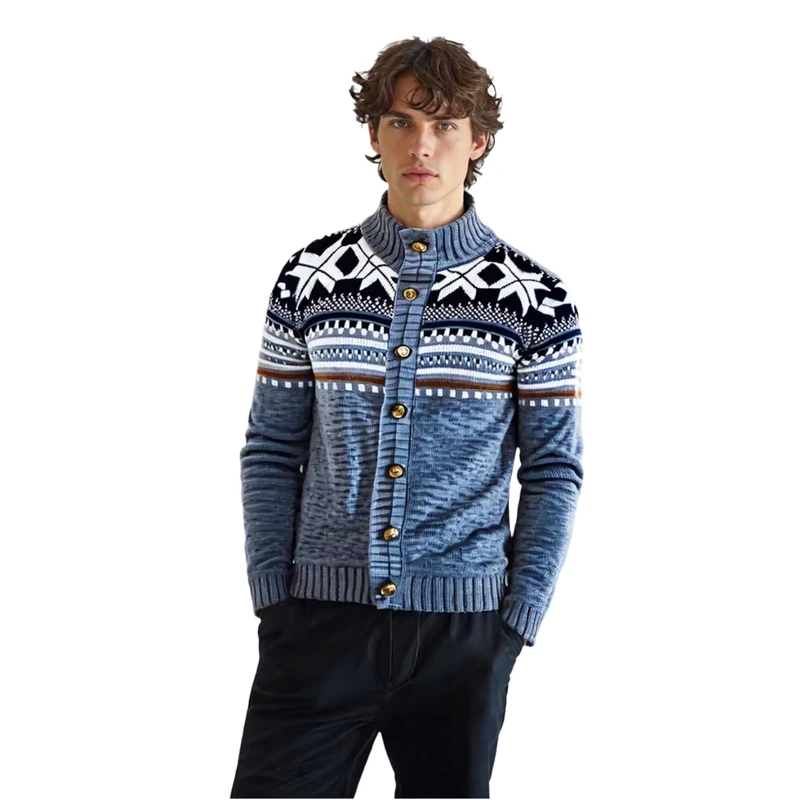 Custom Top Quantity Men Knitted Casual Sweater Cardigan Sweater