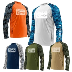 Custom UPF 50+ Men’s Polyester Camouflage Fishing Shirt Long-Sleeve Moisture-Wicking Vented