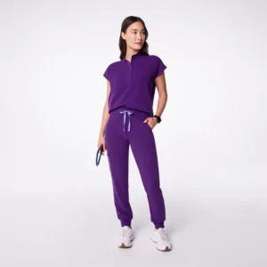 Custom Uniformes Medicos Anti-Wrinkle Stretch Breathable Zipper Scrub Uniform Sets for Women