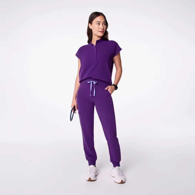 Custom Uniformes Medicos Anti-Wrinkle Stretch Breathable Zipper Scrub Uniform Sets for Women