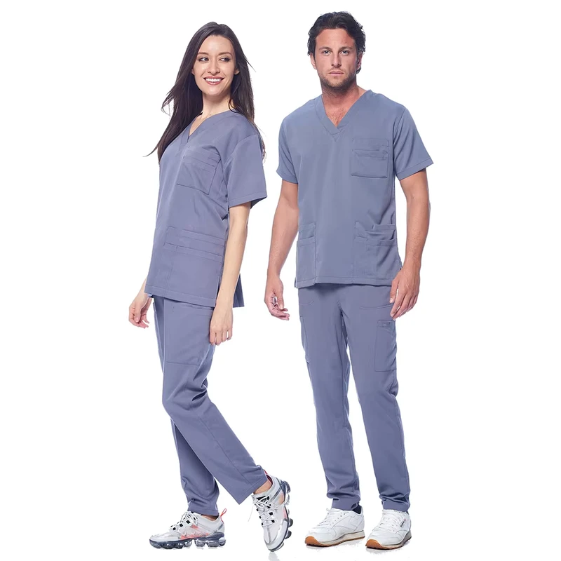 Custom Unisex 2-Piece Short-Sleeve Nurse Scrub Set