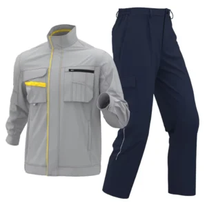 Custom Unisex Breathable Car Repair Coveralls Industrial Scrub Work Wear Reflective Strips Polyester Mining Work Clothes