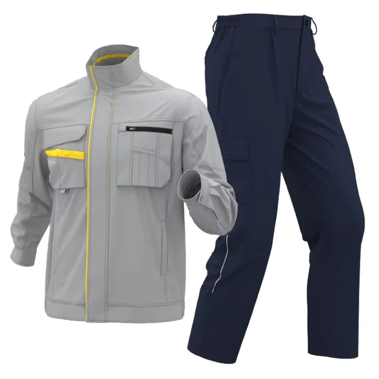 Custom-Unisex-Breathable-Car-Repair-Coveralls-Industrial-Scrub-Work-Wear-Reflective-Strips-Polyester-Mining-Work-Clothes