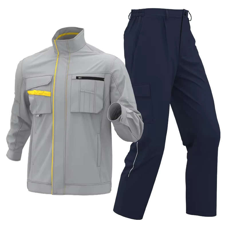 Custom Unisex Breathable Car Repair Coveralls Industrial Scrub Work Wear Reflective Strips Polyester Mining Work Clothes