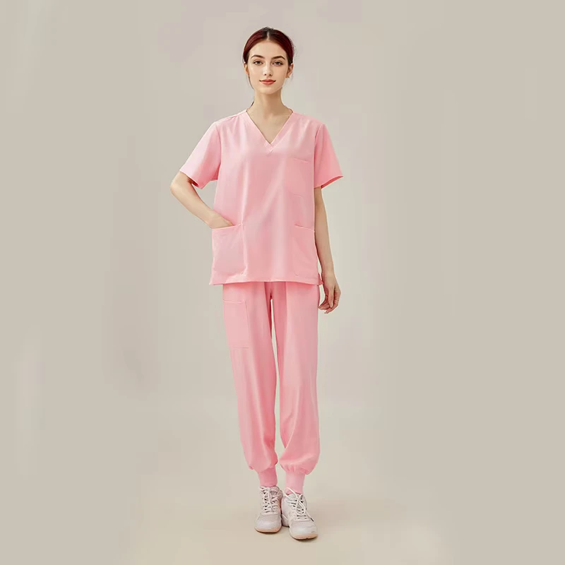 Custom Unisex Breathable Fabric Hospital Medical Scrub Uniform Set