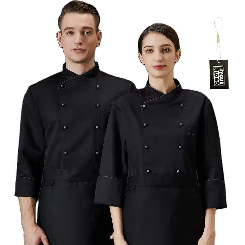 Custom Unisex Chef Uniform with Logo Embroidery or Print