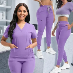 Custom Unisex Comfortable Nurse Scrub Sets Medical Jogger Scrubs Top Hospital Uniforms