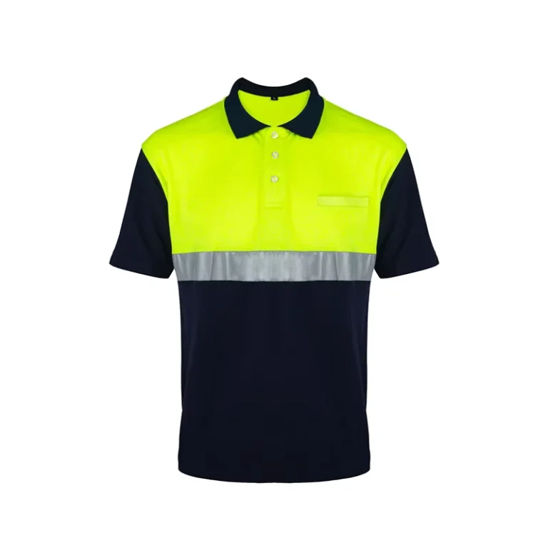 Custom-Unisex-Short-Sleeve-High-Visibility-T-Shirt-Construction-Work-Royal-Blue-Reflective-Safety-Hi-Vis-Polo-Shirt