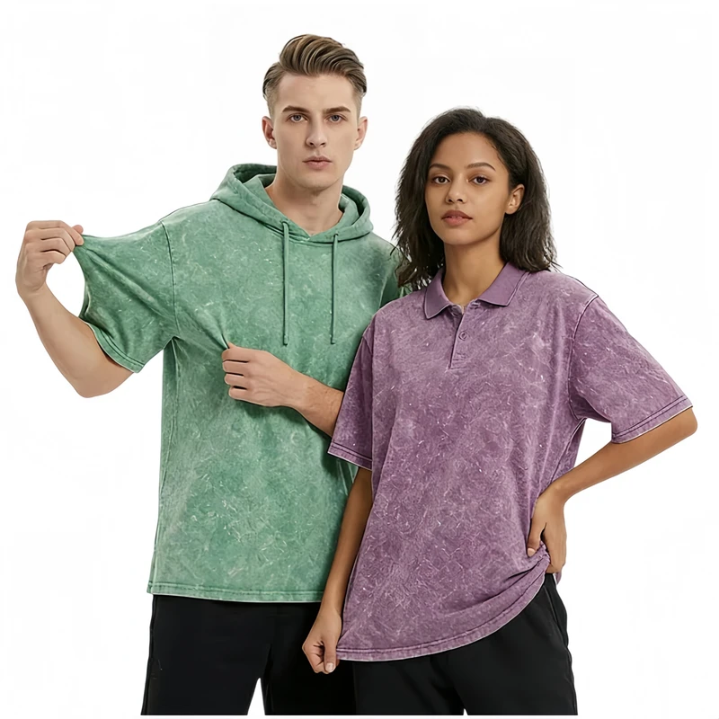 Custom Vintage 100% Cotton Knitted Heavyweight Oversized Washed Men's T shirts Silk Screen Printed Solid Quick Dry Eco friendly