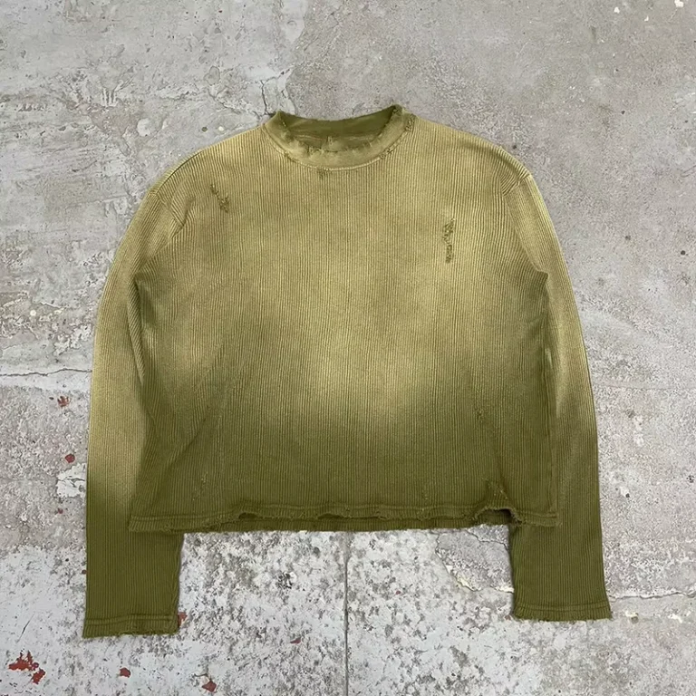Custom-Waffle-Thermal-Long-Sleeve-Shirt-DTG-Print-Graphic-Washed-Vintage-Thermal-Waffle-Knit-Long-Sleeve