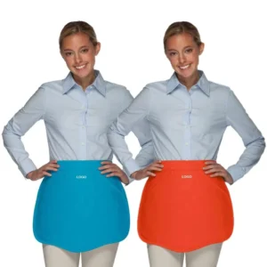 Custom Water Resistant Hotel Restaurant Cafe Shop Half Apron Waiter Chef Kitchen Work Uniform Waist Apron