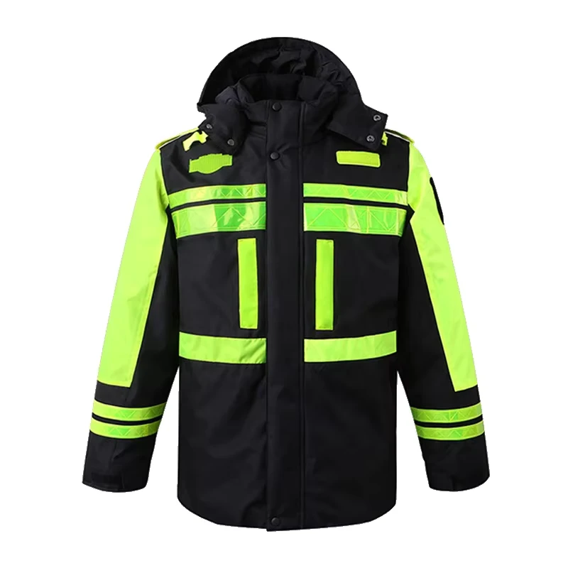Custom Waterproof Industrial Construction Hi Vis Work Wear Winter Heavy Worker Reflective Safety Workwear High Visibility Jacket