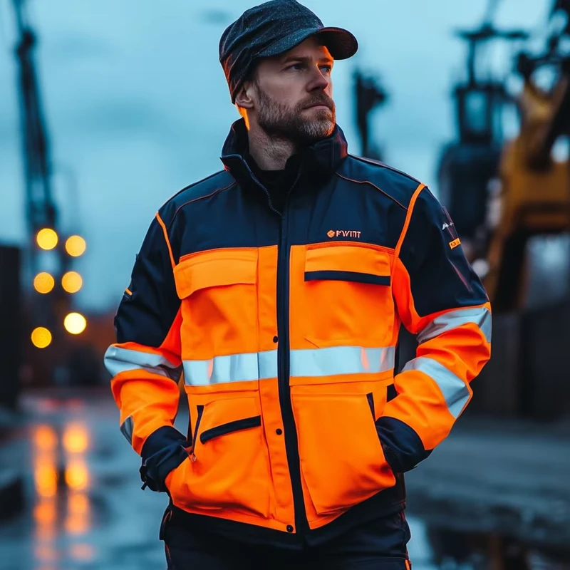 Custom Waterproof Outdoor Winter Reflective Safety Coat Work Clothes Industry Coal Traffic Uniform Worker Workwear Hi Vis Jacket