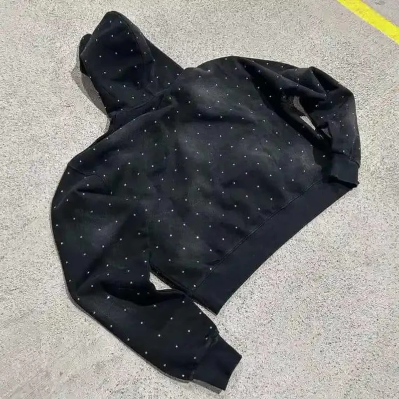 Custom Winter Cotton Acid Wash Embroidery ScreenPrinting DTG Printing Men Boxed Fit Fleece Jacket
