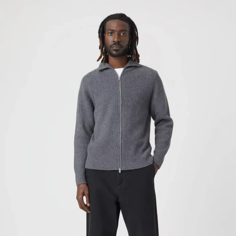 Custom-Winter-Full-Zip-up-Stand-Collar-Slim-Fit-Casual-Knitted-Jacket-Woolen-Pullover-Mens-Cardigan-Sweaters