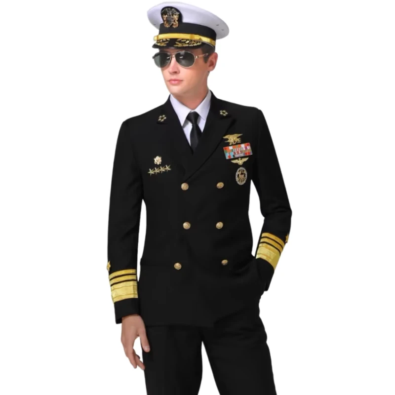 Custom Winter Guard Uniform Security Men's Airport Pilot Uniform Hotel Concierge Jacket Suit Airline Uniforms