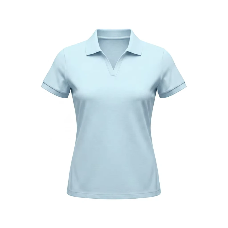 Custom Women Premium Cotton Spandex Polo Shirt 95% Cotton 5% Elastane Slim Fit Breathable Golf Tennis Casual Polo Top