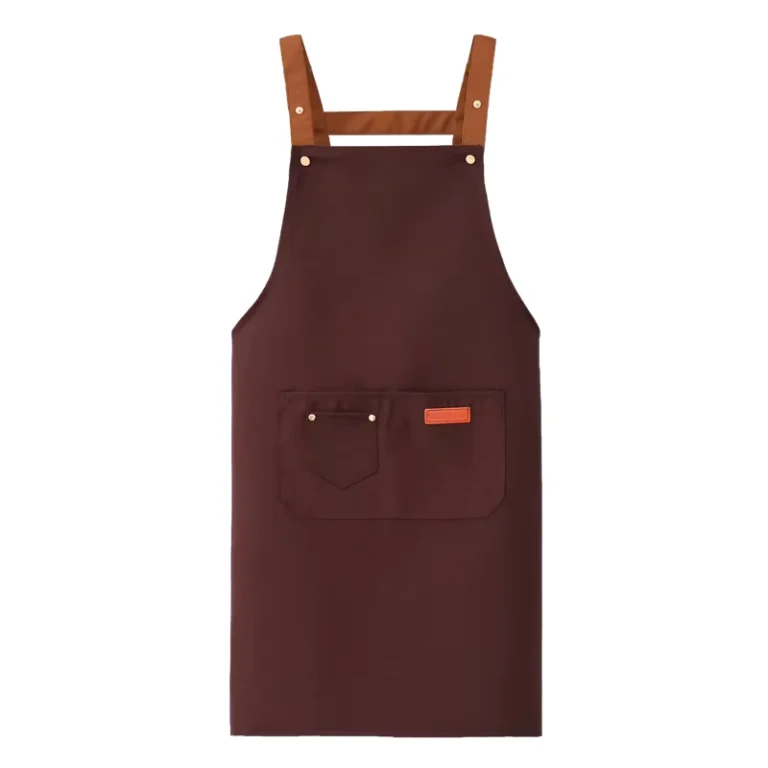 Custom-Womens-Mens-Unisex-Brown-100-Canvas-Uniform-Waterproof-Cooking-Kitchen-Apron