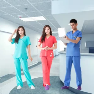 Custom Women’s Stretchy Nursing Scrub Suit for Doctors Nurses Beauticians Hospital Medical Uniforms