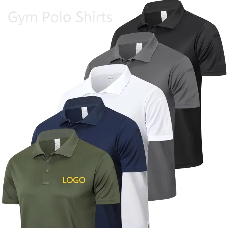 Custom Work Uniform Quick-Dry Men's Polo Shirt for Gym Training Running Golf