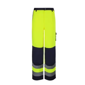 Custom Workwear Hivis Fluorescent Yellow Uniform Heavy-duty Work Clothing Outdoor Construction Work Trousers for Men