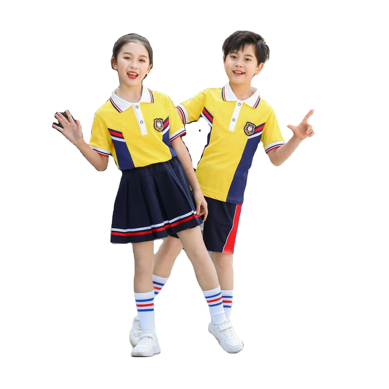 Custom Yellow Polo Shirt for Girls with School Logo Primary School Sports Uniform
